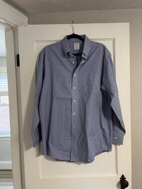 Brooks Brothers Non-Iron 100% Supima Cotton Blue Dress Shirt 16-33